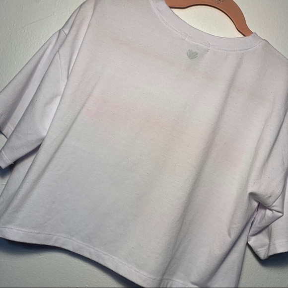 Forever 21 unlimited pink white mesh crop top - Picture 4 of 7